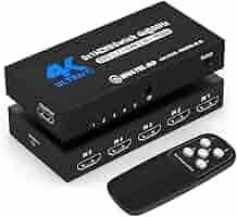 HDMI入力切替器 5入力1出力 リモコン付き Amazon | HDMI 切替器 5入力1出力 セレクター 4K60Hz IRリモコン
